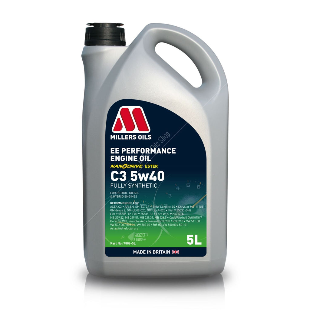 Millers Oils EE Performance C3 5w40 Engine Oil Code 7806