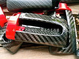 Nissan GT R35 Real Carbon Fibre luxury key fob cover, red/black/sliver - 4 Second Racing Club