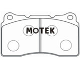 Motek Racing performance brake pads ST600 Mitsubishi Evo and Subaru STI Front calipers - 4 Second Racing Club
