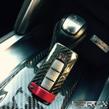 Nissan GT R35 Real Carbon Fibre luxury key fob cover, red/black/sliver - 4 Second Racing Club