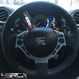 Nissan GT R35 Real Carbon Fibre luxury key fob cover, red/black/sliver - 4 Second Racing Club