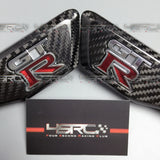 2015-2019 Nissan GT R35 MY15+ Dry Carbon Emblems Cover - 4 Second Racing Club