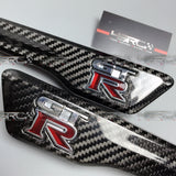 2015-2019 Nissan GT R35 MY15+ Dry Carbon Emblems Cover - 4 Second Racing Club