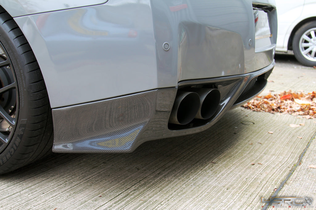 4SRC Made Nissan GT R35 Carbon Fibre Z-Style Lower Rear Bumper Diffuser/Valances