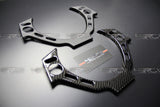 Nissan GT R35 dry carbon steering wheel centre control cover - 4 Second Racing Club