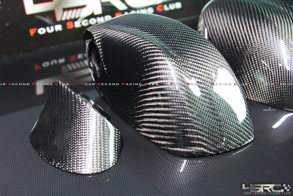 4SRC 2008-2021 Nissan GTR R35 Carbon Fibre Skinned OEM Wing Mirror Housings