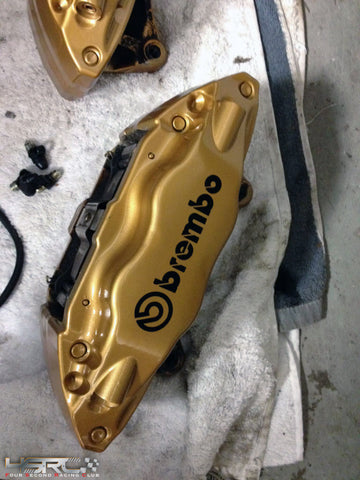 4SRC caliper decals for New Age Subaru STI OEM size Brembo style - 4 Second Racing Club