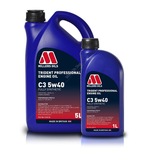 Millers Oils Trident Professional C3 5w40 Engine Oil - Code 6124