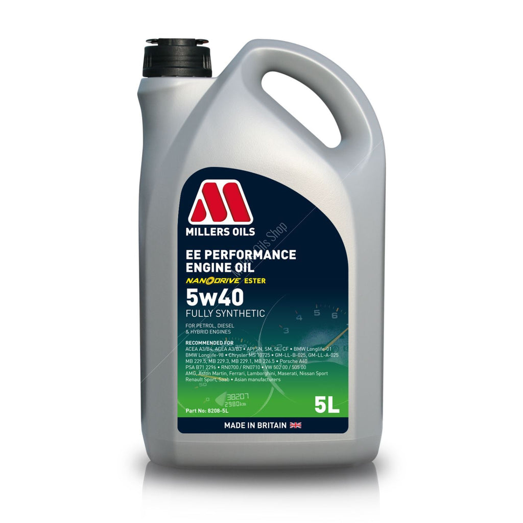 Millers OilsEE Performance 5w40 Engine Oil Code 8208