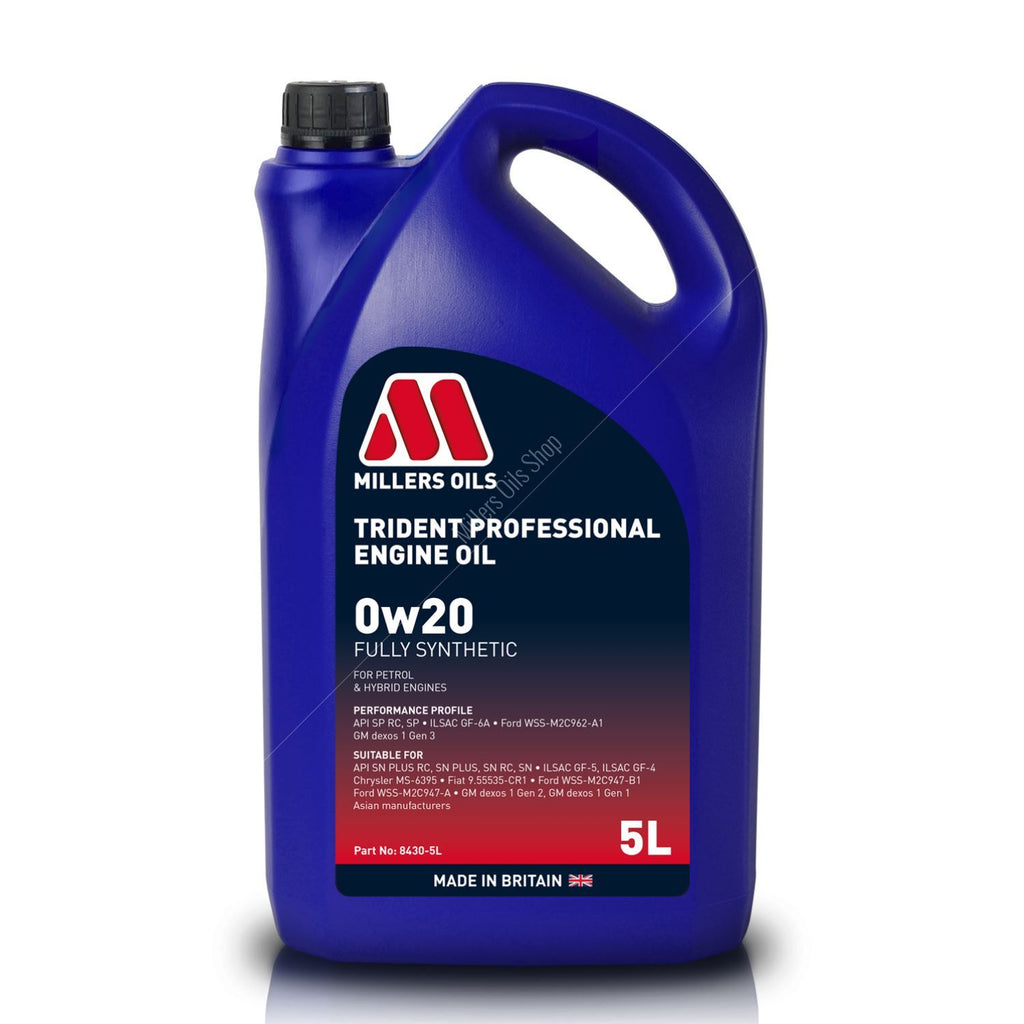 Millers Oils Trident Professional 0w20 Engine Oil Code 8430
