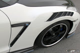 4SRC Carbon Fibre Front Fender Emblem Holders for Nissan GT-R R35 (2007–2014)