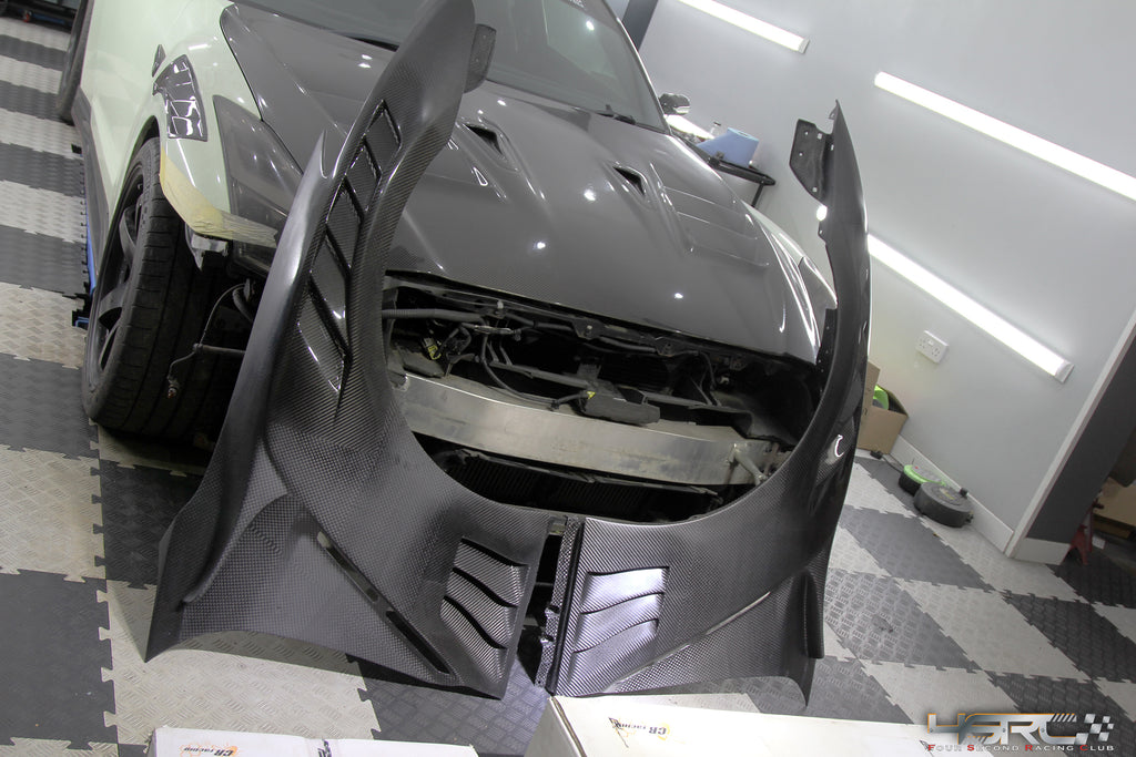 4SRC GTR35 Prepreg Carbon R1 front fenders kit