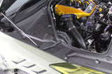4SRC Made Nissan GT R35 Prepreg Carbon Brake Fluid and Battery Covers 4pcs Kit Engine Dress Up