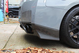 4SRC Made Nissan GT R35 Carbon Fibre Z-Style Lower Rear Bumper Diffuser/Valances