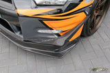 Nissan GT R35 Two pieces K style carbon fibre front bumper canards DBA