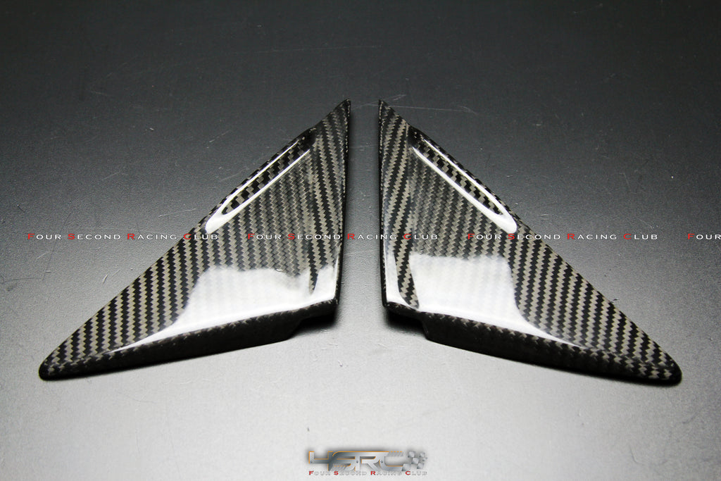 4SRC Nissan A-Pillar Exterior Triangle Prepreg Carbon cover (pair) - 4 Second Racing Club