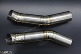 Nissan GT R35 full titanium MAF intake pipes - 4 Second Racing Club