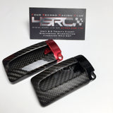 Nissan GT R35 Real Carbon Fibre luxury key fob cover, red/black/sliver - 4 Second Racing Club