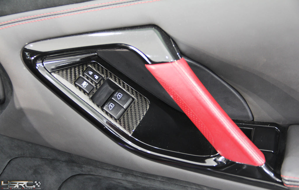 4SRC Dry carbon Nissan GTR35 window switch cover set