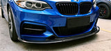BMW 2 Series 2014 - 2016 F22 235i Carbon Fibre Front Splitter - 4 Second Racing Club